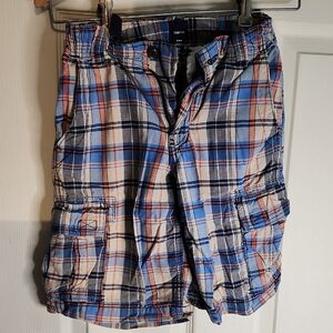 GAP Multicolor Plaid Cargo Shorts